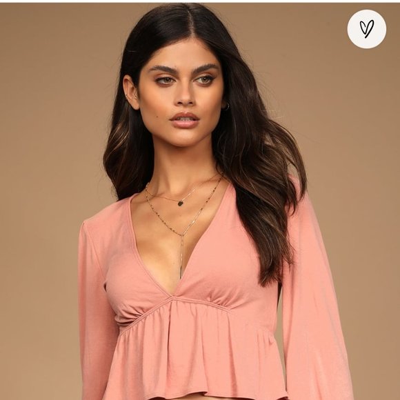 Lulus Tops - Peplum crop top